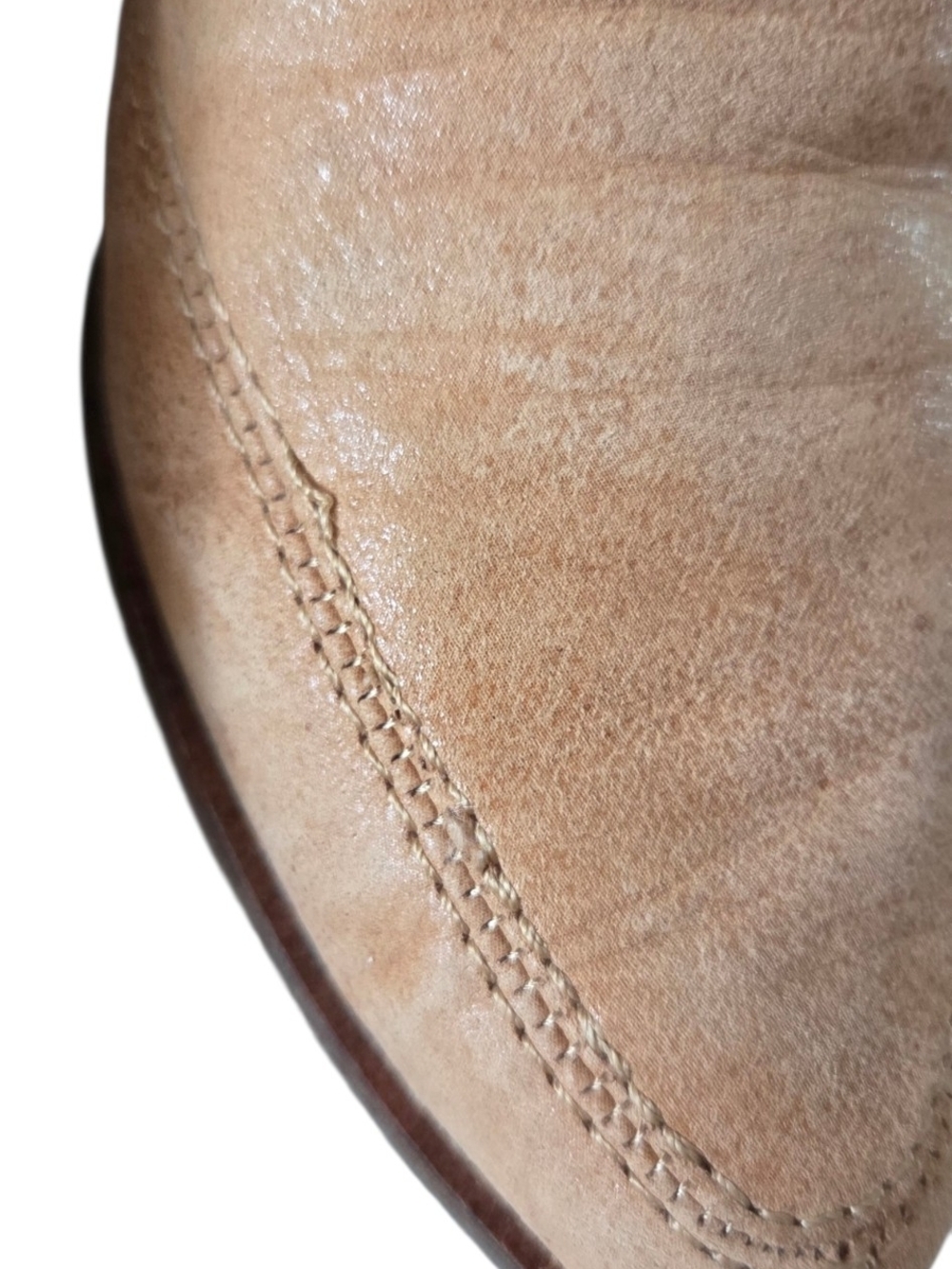 Lucky Brand Mahzan Leather Loafers Women's Size 7M Tan Pointed Toe Slip On - Picture 6 of 8